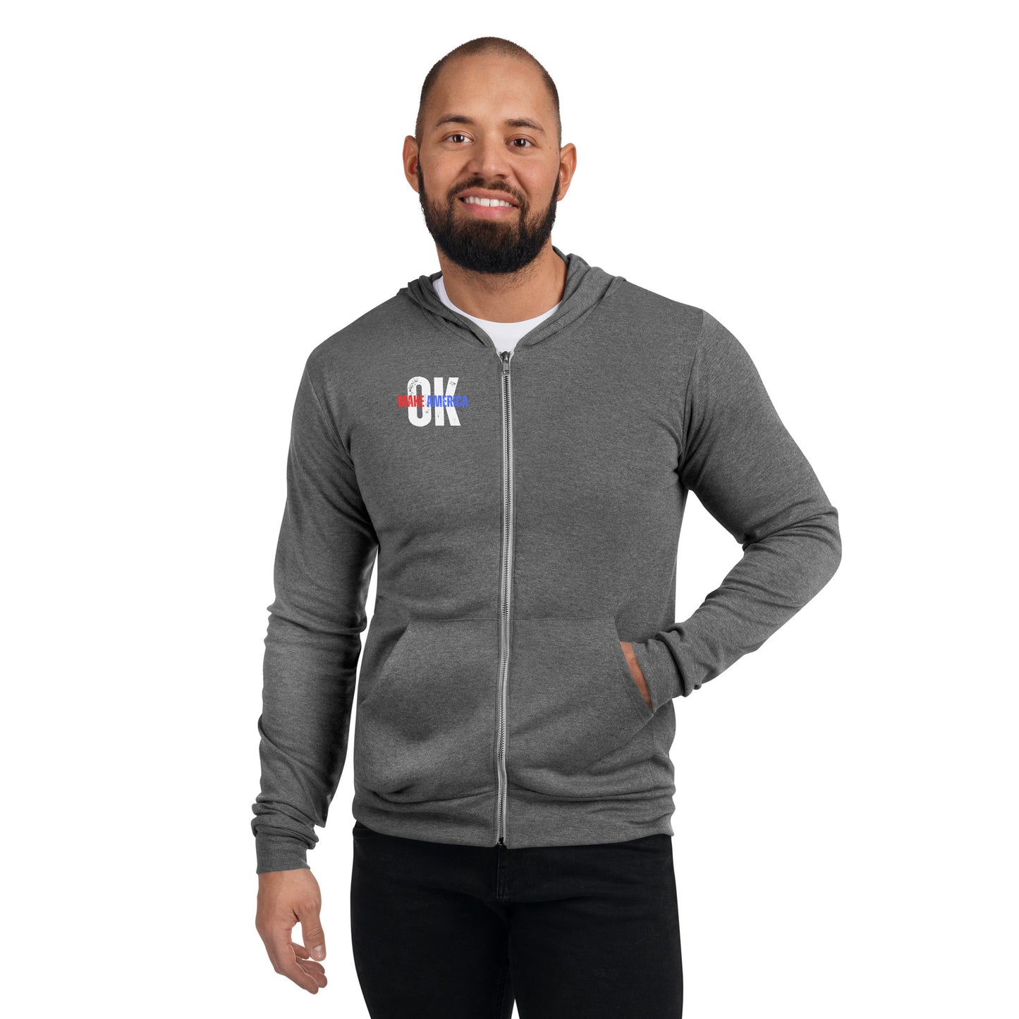 Make America OK Unisex zip hoodie